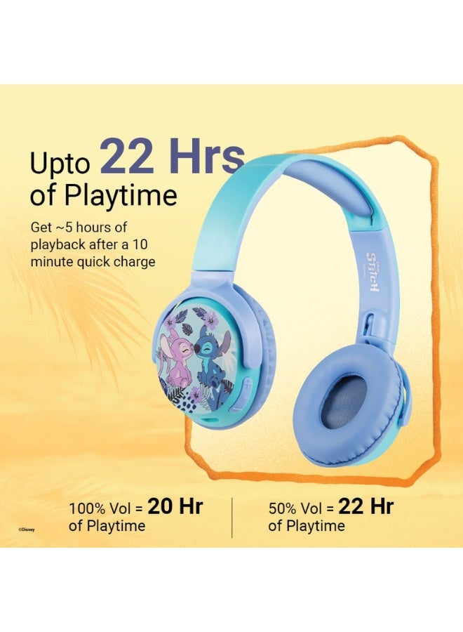 SMD Disney Stitch Bluetooth Wireless Stereo Headphones | Wireless kids headphones with Stitch design, Bluetooth connectivity, stereo sound, soft cushions, and adjustable headband for daily use - Image 5
