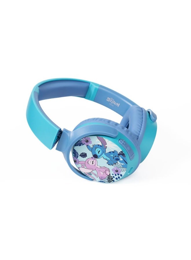 SMD Disney Stitch Bluetooth Wireless Stereo Headphones | Wireless kids headphones with Stitch design, Bluetooth connectivity, stereo sound, soft cushions, and adjustable headband for daily use - Image 1