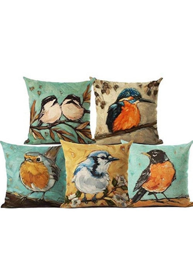 AEROHAVEN™ Set of 5 Decorative Hand Made Velvet Throw/Pillow Cushion Covers - CC-38 (Multicolor, 18 inch x 18 inch) - Image 1