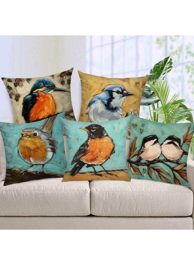 AEROHAVEN™ Set of 5 Decorative Hand Made Velvet Throw/Pillow Cushion Covers - CC-38 (Multicolor, 18 inch x 18 inch) - Image 3