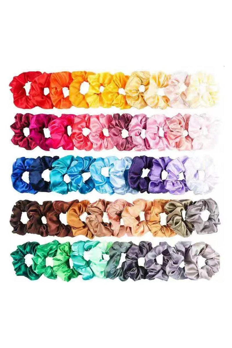 بلومنغ تايم حبل شعر من الساتان الحريري المرن - 50 قطعة - Image 1