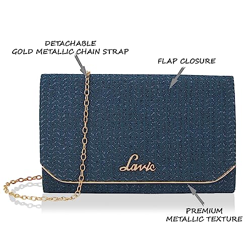 Lavie Women's Spark Ava Envelope Clutch Navy Ladies Purse Handbag - Image 3