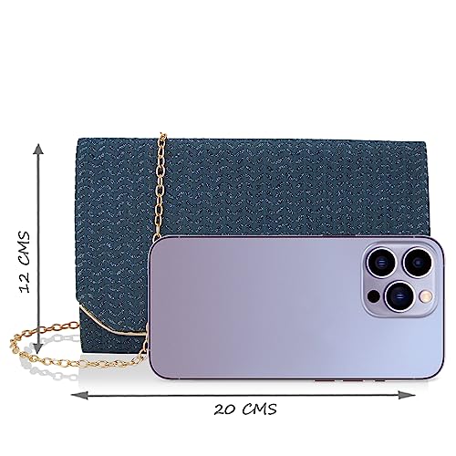 Lavie Women's Spark Ava Envelope Clutch Navy Ladies Purse Handbag - Image 4