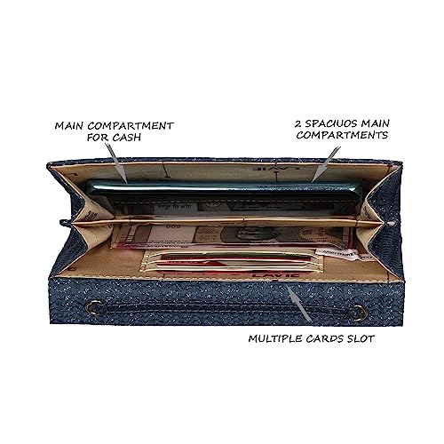 Lavie Women's Spark Ava Envelope Clutch Navy Ladies Purse Handbag - Image 5