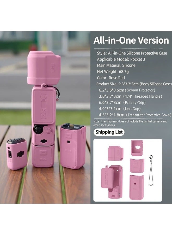 BRDRC Fully protected silicone cover | Suitable for DJI Pocket 3 | Dustproof, scratch resistant, and slip resistant - Image 3