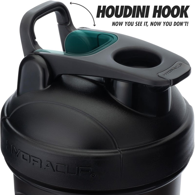 Hydra Cup ProFlow [2 Pack] 28 oz Shaker Bottles for Protein Shakes, Shaker Cups with Ball Blender Whisk, Shaker Bottle with Handle, Travel To Go, BPA Free (Black & Grey, 28oz) - Image 3