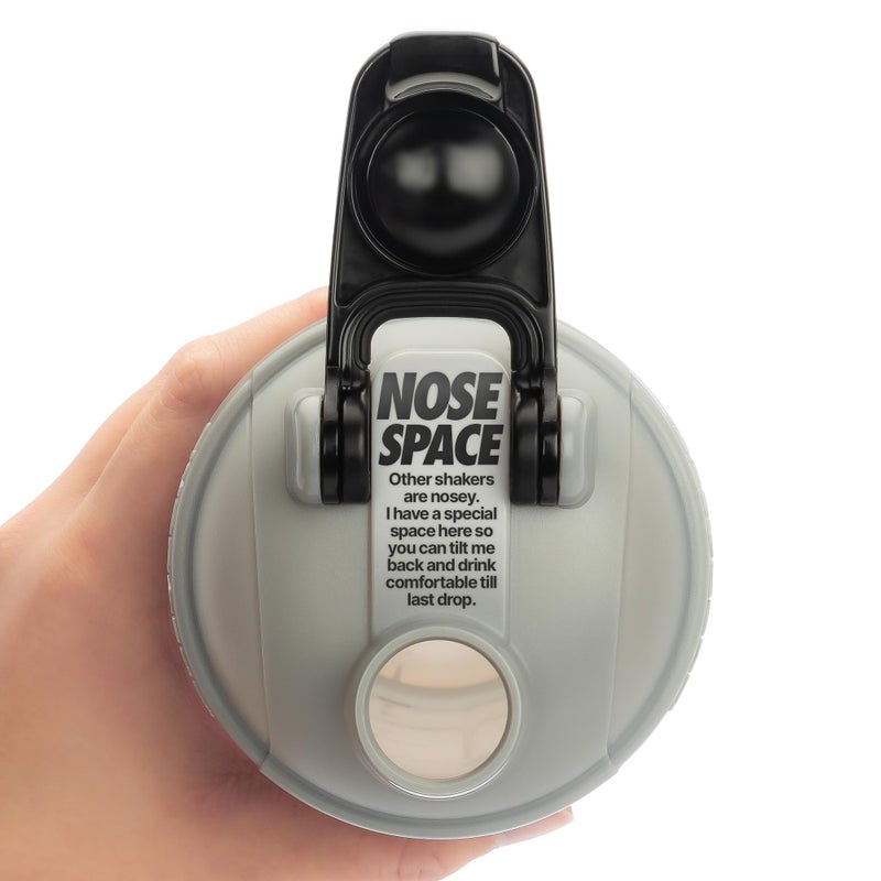 Hydra Cup ProFlow [2 Pack] 28 oz Shaker Bottles for Protein Shakes, Shaker Cups with Ball Blender Whisk, Shaker Bottle with Handle, Travel To Go, BPA Free (Black & Grey, 28oz) - Image 4