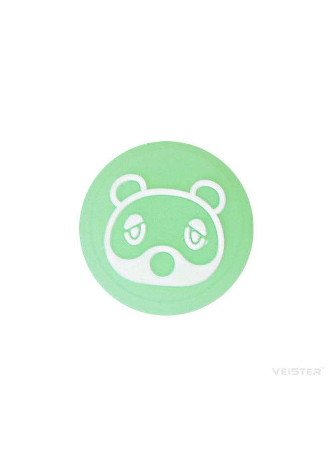 Loquat Nintendo Switch Handle Rocker Cap Lite Cat Claw Rocker Cover Joycon on NS Handle Silicone Case-Product Color:SW Transparent Green White Bear - Image 1