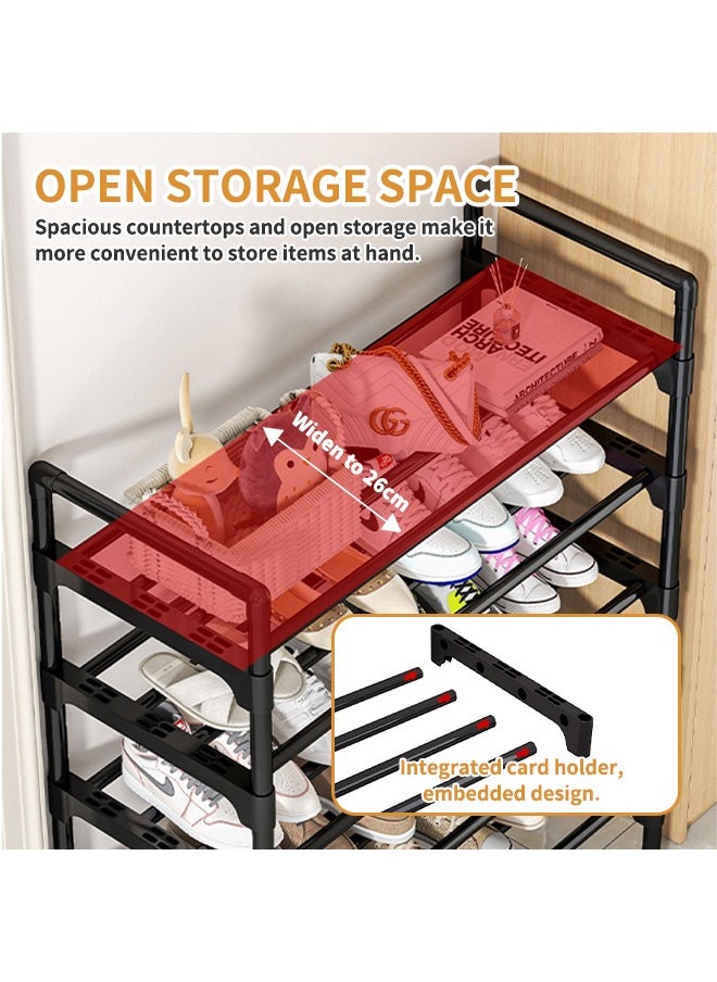 Generic - 6-Layer Shoe Storage Shelf, Large Capacity Metal Shoe Rack, Home Organization Rack, Easy To Assemble, Strong And Durable, Can Hold 20-24 Pairs Of Shoes,For Entryways, Hallways, Closets - Image 1