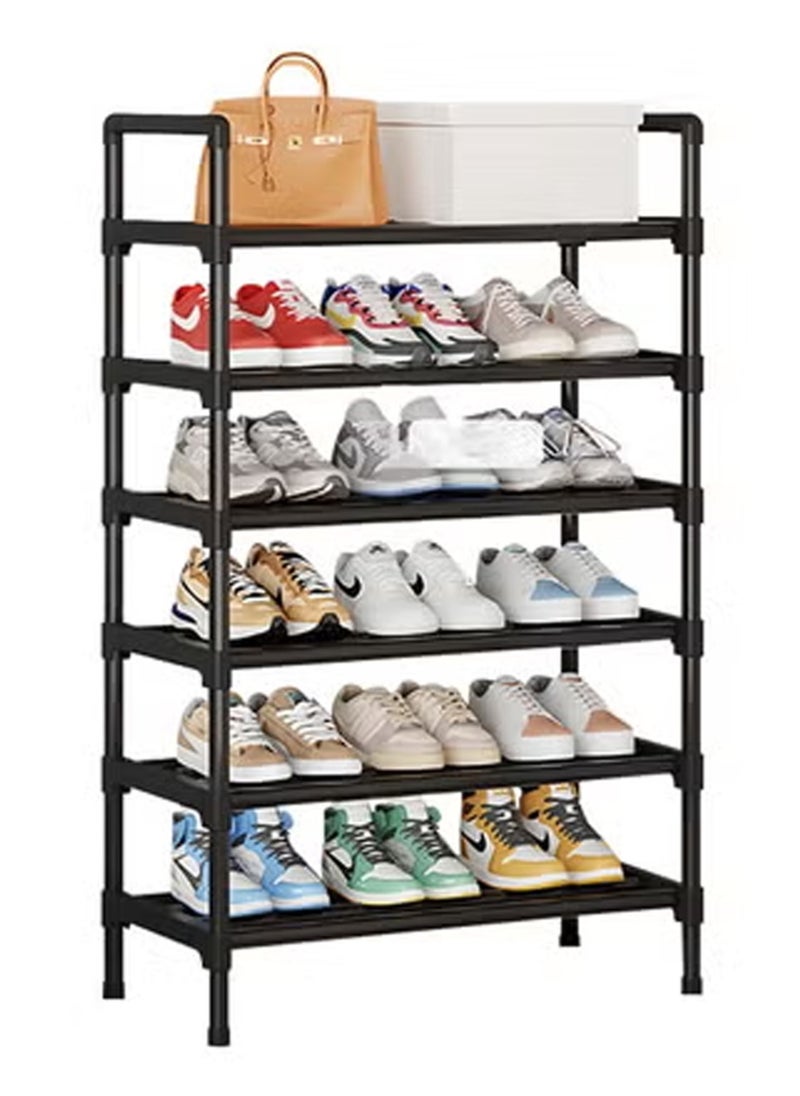 Generic 6-Layer Shoe Storage Shelf, Large Capacity Metal Shoe Rack, Home Organization Rack, Easy To Assemble, Strong And Durable, Can Hold 20-24 Pairs Of Shoes,For Entryways, Hallways, Closets  - Image 1