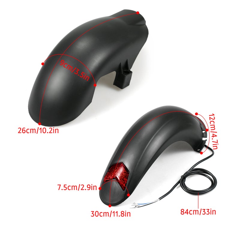 10in Electric Scooter Front Tire Guard Rear Tire Guard Front Rear Mud Guard Set Mudguard Fender for Kugoo M4 Kick Scooter - Image 4