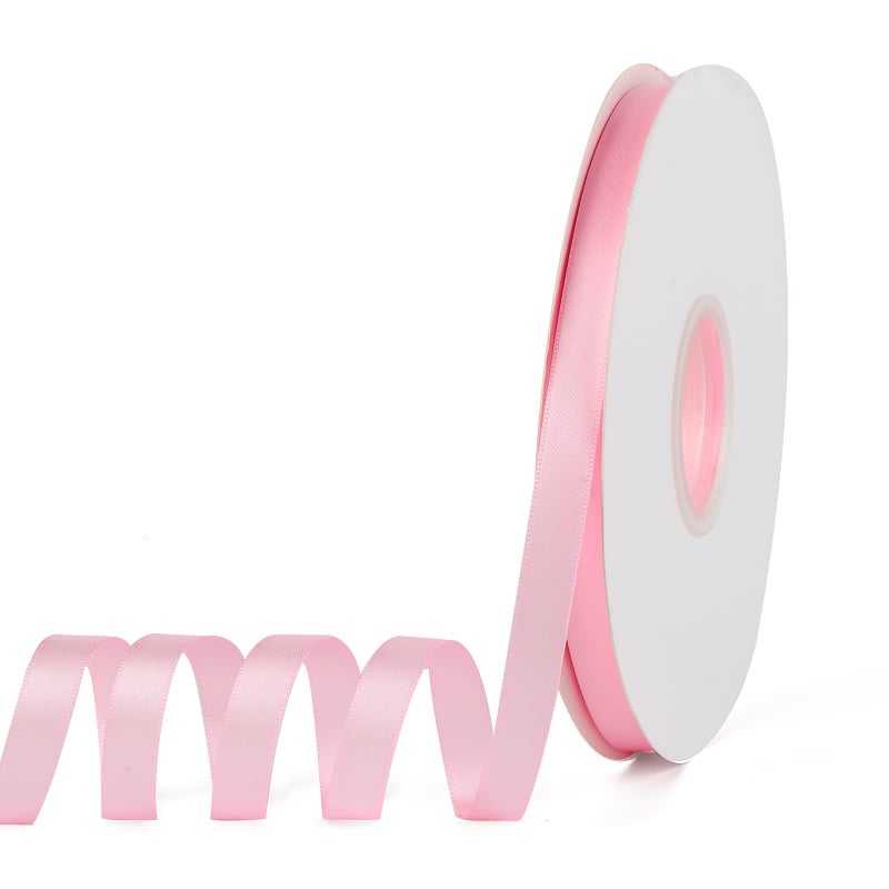 YBLANDEG Satin Ribbon Solid Color Light Pink 38 inches X 50 Yards Double Faced Polyester Fabric Ribbon for Gifts Wrapping Wedding Party Hair Crafts Bows DIY Decor Ornaments - Image 3