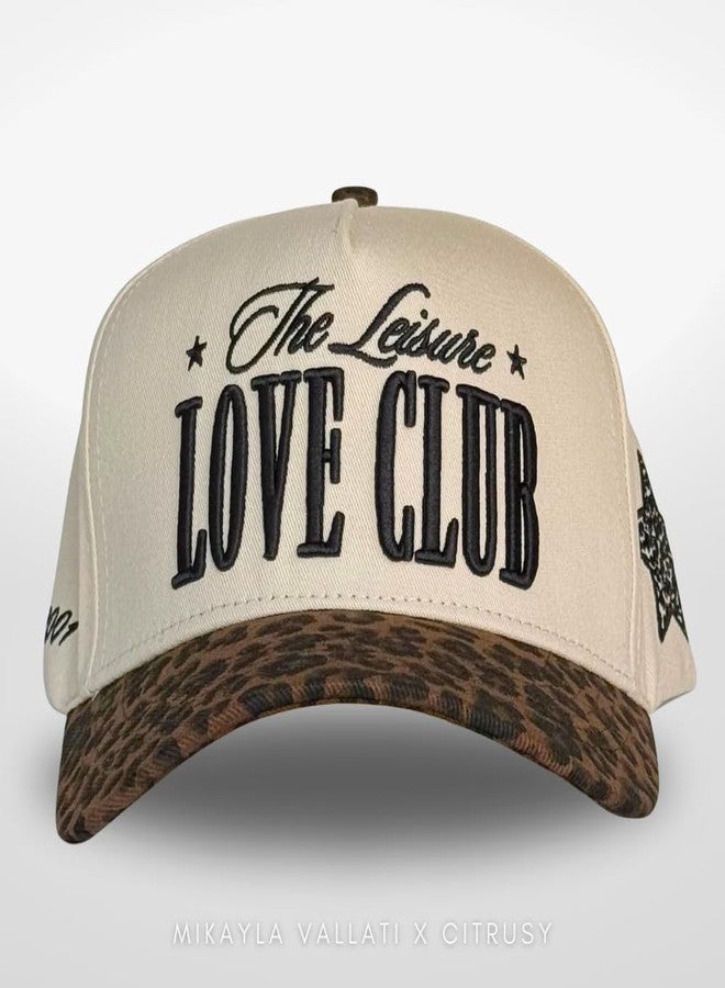 CITRUSY Vintage Fashion Trucker Hat | Men & Women | Trendy Cute Retro Red Caps for Country & Western | Camo Fur Cotton | Snapback (Love Club | Leopard) - Image 2
