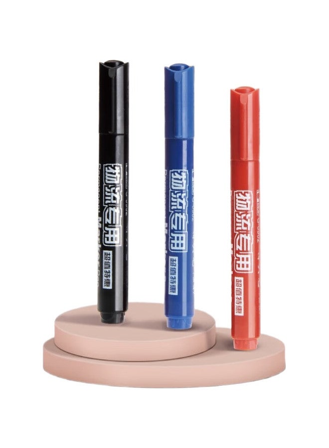 GENVANA Jinwanian Marker Pen, Single-Tip Oil-Based, Logistics-Specific Pen - Black (Pack Of 10) G-0902 - Image 2