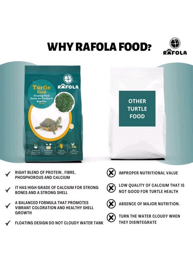 RAFOLA طعام رافولا الممتاز للسلاحف - عبوة 500 غرام | أعواد تغذية يومية لصحة جيدة للصدفة ونظام غذائي يومي | مناسب للسلاحف في جميع مراحل حياتها (500 غرام) - Image 5