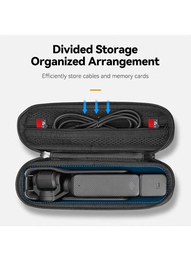 TELESIN Roll over image to zoom in TELESIN Small Case for DJI Pocket 3, Mini Size Lens Case Portable Carry Cases with Hand Strap Double Zipper Full Protector for Osmo Pocket 3 Accessories - Image 2