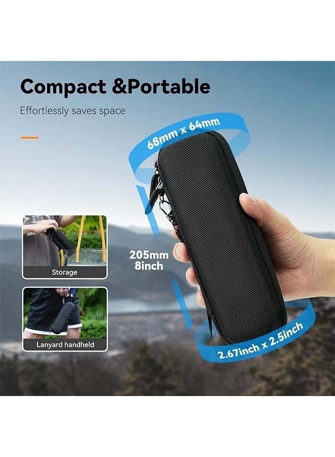 TELESIN Roll over image to zoom in TELESIN Small Case for DJI Pocket 3, Mini Size Lens Case Portable Carry Cases with Hand Strap Double Zipper Full Protector for Osmo Pocket 3 Accessories - Image 5