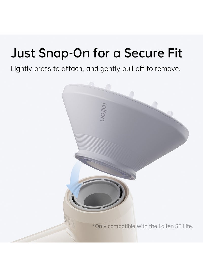 Laifen Magnetic Hair Diffuser Nozzle Attachment for Laifen SE Lite Hair Dryers Only, Dispersed Airflow for curls and waves - Gray Color - Image 3