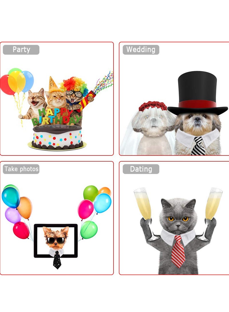 SYOSI Pet Bow Ties 4pcs Adjustable Bow Ties for Dogs Pet Neck Tie Collar Costume Formal Dog Collar for Dogs and Cats Puppy Grooming Ties Party Accessories - Image 3