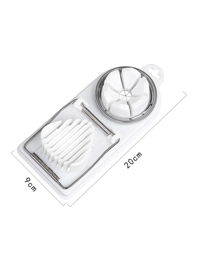 Egg Slicer, Heavy Duty Strawberry Wedger, 2-IN-1 Stainless Steel Blades,for Soft Fruit Mushroom Home Use  - Image 2