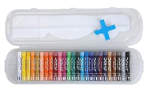 Doms 25 Shades Oil Pastel with Case | Smooth Color Intermixing for Better Effect | Bright and Intense Colors | Free Scrapping Tool | Non-Toxic and Safe for Childrens | Pack of 1, Multicolor - Image 1