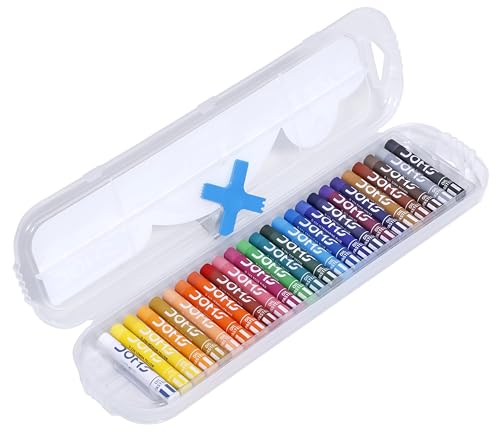 Doms 25 Shades Oil Pastel with Case | Smooth Color Intermixing for Better Effect | Bright and Intense Colors | Free Scrapping Tool | Non-Toxic and Safe for Childrens | Pack of 1, Multicolor - Image 3