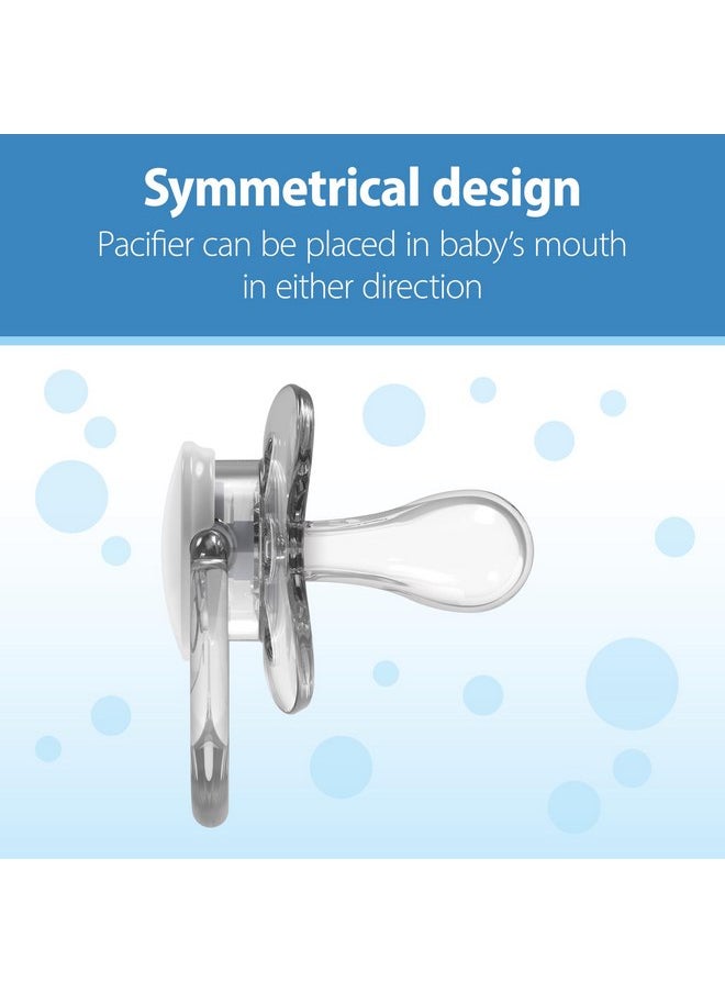 Dr. Brown's لهايات Dr. Brown's Advantage Baby Pacifiers، مضيئة في الظلام، للأطفال من عمر 6 إلى 18 شهرًا، باللون الأزرق، عدد 2  - Image 4