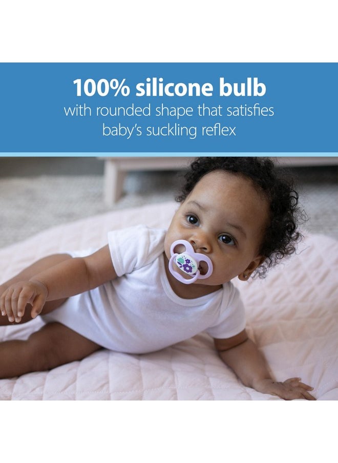 Dr. Brown's لهايات Dr. Brown's Advantage Baby Pacifiers، مضيئة في الظلام، للأطفال من عمر 6 إلى 18 شهرًا، باللون الأزرق، عدد 2  - Image 5