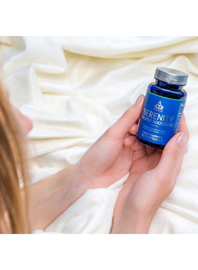 Thrivous Serenity - Natural Sleep Aid Pills - 5mg Melatonin with 200mg L-Theanine and Magnesium Glycinate - Extra Strength Stress Relief Supplement - 30 High Dose Servings - 60 Capsules  - Image 5