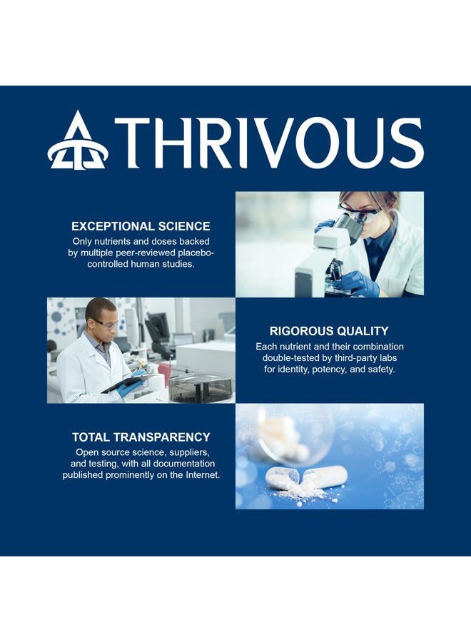 Thrivous Serenity - Natural Sleep Aid Pills - 5mg Melatonin with 200mg L-Theanine and Magnesium Glycinate - Extra Strength Stress Relief Supplement - 30 High Dose Servings - 60 Capsules  - Image 2