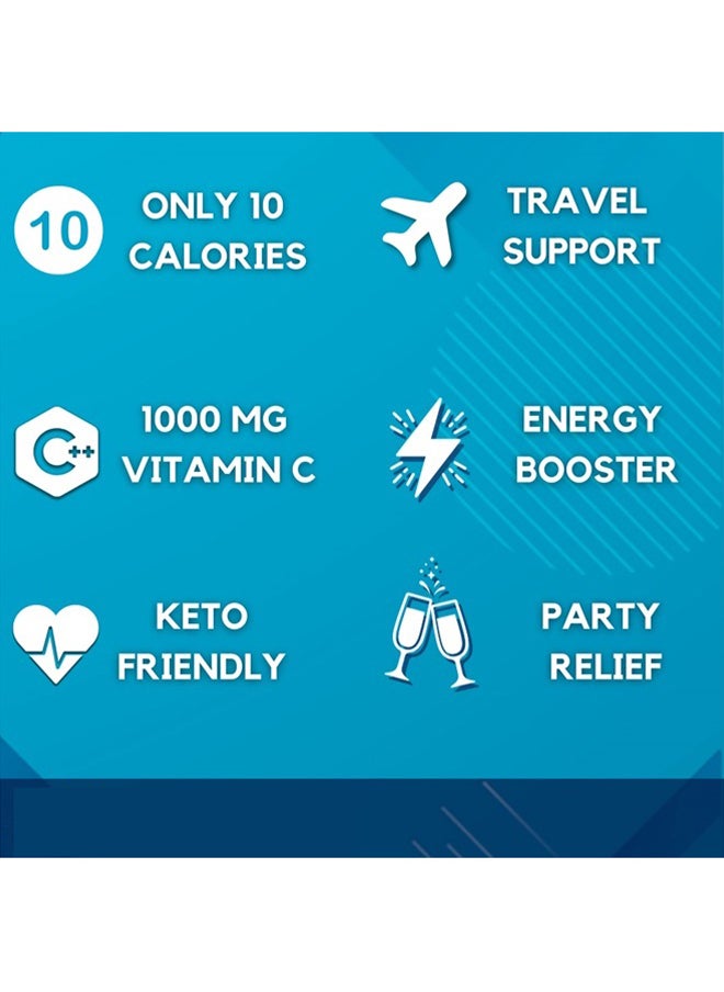 NatureWorks - Electrolytes Powder Drink Mix Packets Hydration Accelerator Low Sugar Rapid Party Relief Plus Vitamin C Variety Pack 90 Count - Image 1