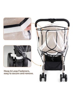 Generic Universal Baby Stroller Rain Cover Pram Raincover Pushchair EVA Transparent and Waterproof for Buggy Carriage Travel Outdoor  - Image 4