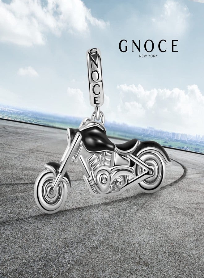 GNOCE Black Motorcycle Charms Sterling Silver Pendant Dangle Charm Bead Jewelry Gift For Women Wife Fit Snake Chain Bracelets/Necklace - Image 4