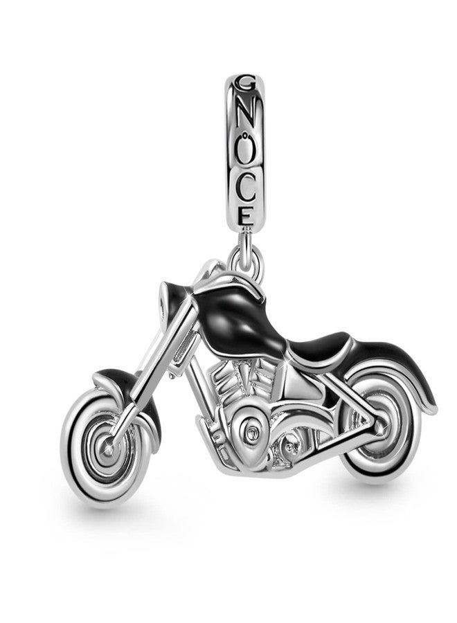 GNOCE Black Motorcycle Charms Sterling Silver Pendant Dangle Charm Bead Jewelry Gift For Women Wife Fit Snake Chain Bracelets/Necklace - Image 1