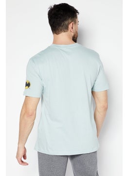 DC Comics Men Crew Neck Short Sleeve Graphic Print T-Shirt, Mint Blue  - Image 3