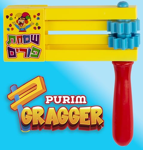 Izzy 'n' Dizzy Izzy n Dizzy Purim Gragger Traditional Groggers for Purim Purim Noise Maker Grogger Large Plastic Purim Grogger Happy Purim Party Supplies - Image 5