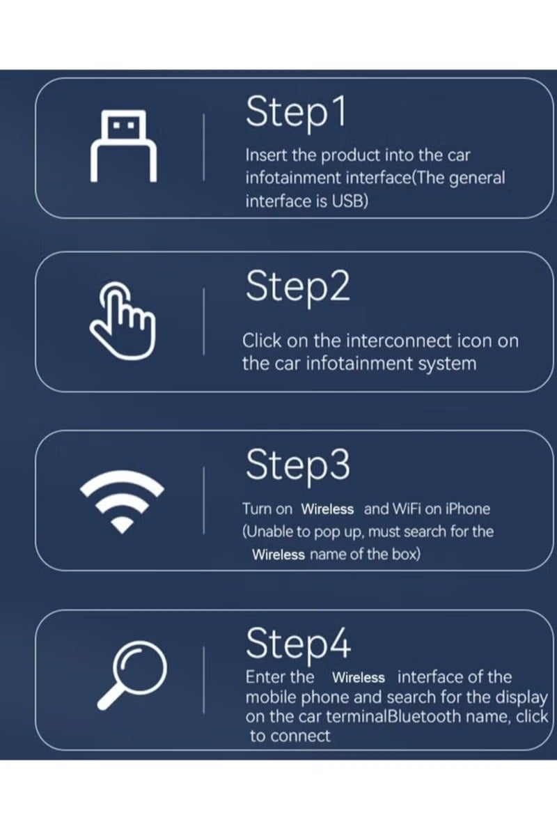 2 in 1 Wireless CarPlay Adapter Mini Box with Bluetooth 5.0 and WiFi for Wired CarPlay Auto Cars - Image 2