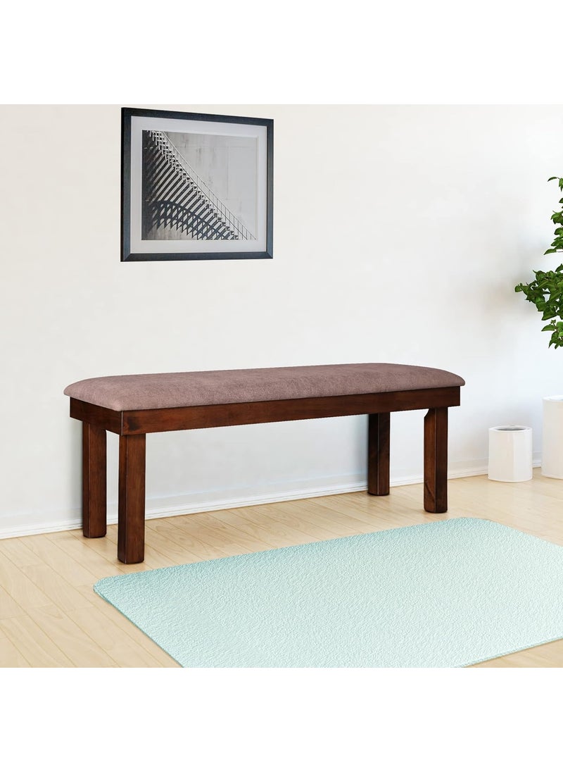 Hometown HomeTown Hopton Solidwood Six Seater Bench in Walnut Colour  - Image 1