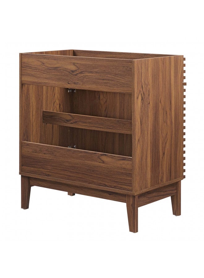 Modway Render 30" Bathroom Vanity in Walnut - Sink Basin Not Included  - Image 2