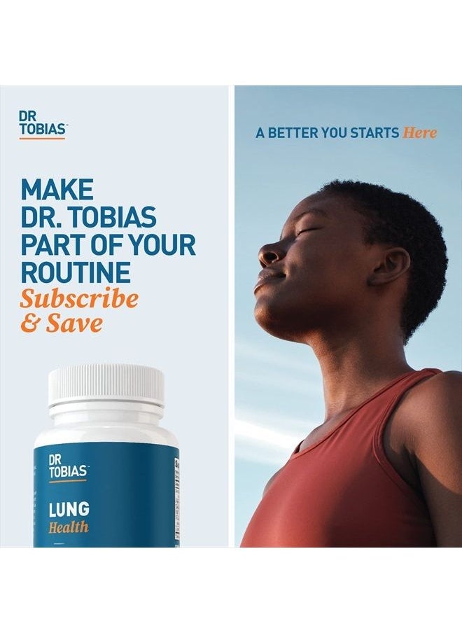 Dr. Tobias - Lung Health, Lung Support Supplement with Vitamin C, Butterbur, Quercetin & Bromelain, Lung Cleanse & Detox Formula for Bronchial & Respiratory System, Non-GMO, 60 Capsules, 60 Servings - Image 1