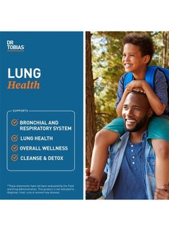 Dr. Tobias Lung Health, Lung Support Supplement with Vitamin C, Butterbur, Quercetin & Bromelain, Lung Cleanse & Detox Formula for Bronchial & Respiratory System, Non-GMO, 60 Capsules, 60 Servings  - Image 3