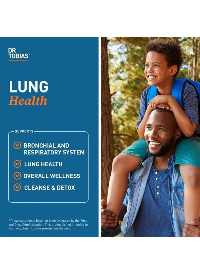 Dr. Tobias - Lung Health, Lung Support Supplement with Vitamin C, Butterbur, Quercetin & Bromelain, Lung Cleanse & Detox Formula for Bronchial & Respiratory System, Non-GMO, 60 Capsules, 60 Servings - Image 1