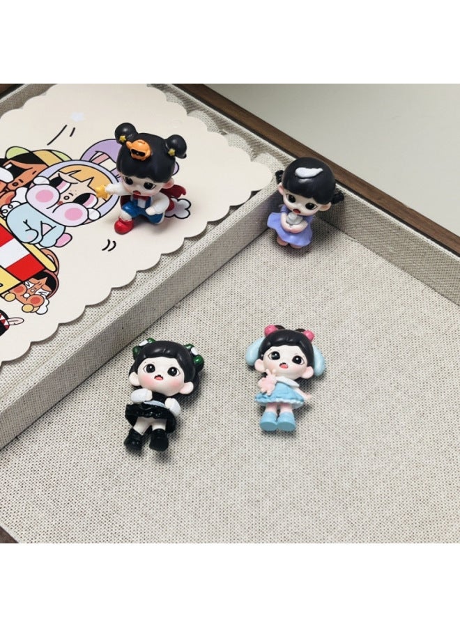 Zoraa Sister Adorable Grain Pvc Material Ceramic Texture Modified Baby Can Be Perforated Keychain Cute Tide Play-Color:Sister Swan Pen-change Baby Cute Piece 3.5 Size  - Image 2