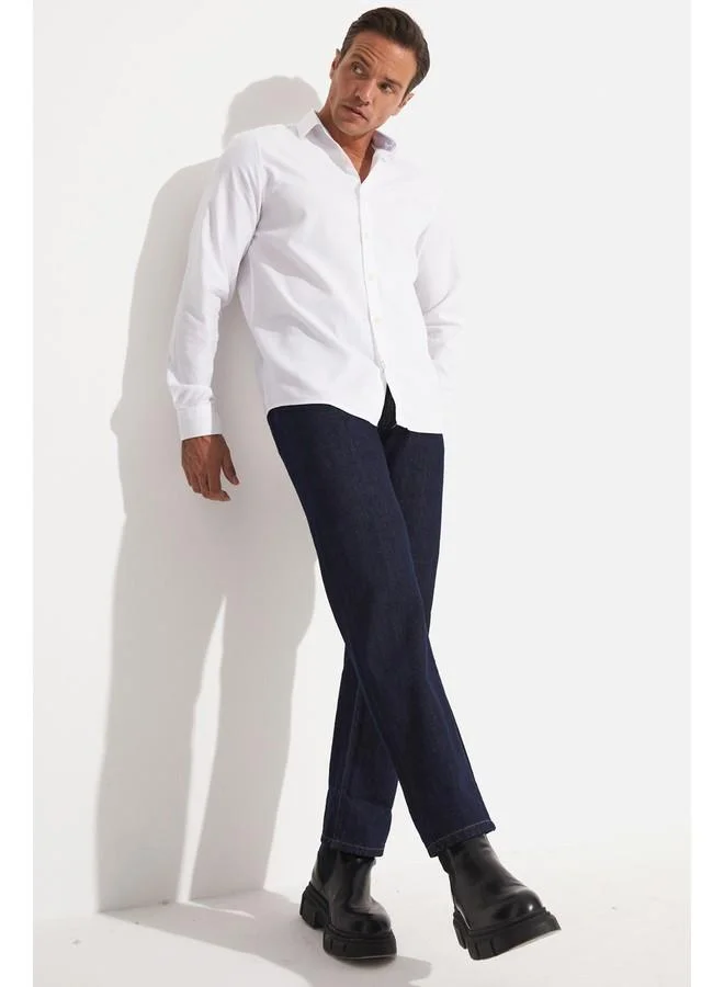 JUNE June Men's Regular Fit 100% Cotton Oxford Shirt