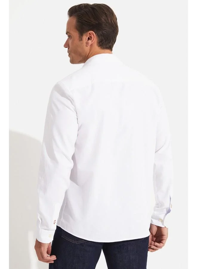 JUNE June Men's Regular Fit 100% Cotton Oxford Shirt