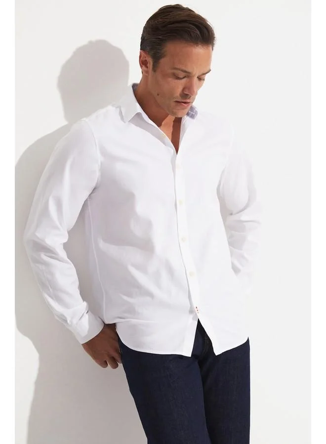 JUNE June Men's Regular Fit 100% Cotton Oxford Shirt