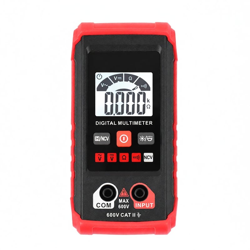 مقياس متعدد رقمي HABOTEST HT123 نطاق تلقائي مقياس متعدد 2000 عدداً RMS حقيقي لقياس الجهد المتردد/المستمر والمقاومة واختبار NCV مع ضوء خلفية شاشة LCD ومصباح يدوي وحفظ البيانات - Image 1