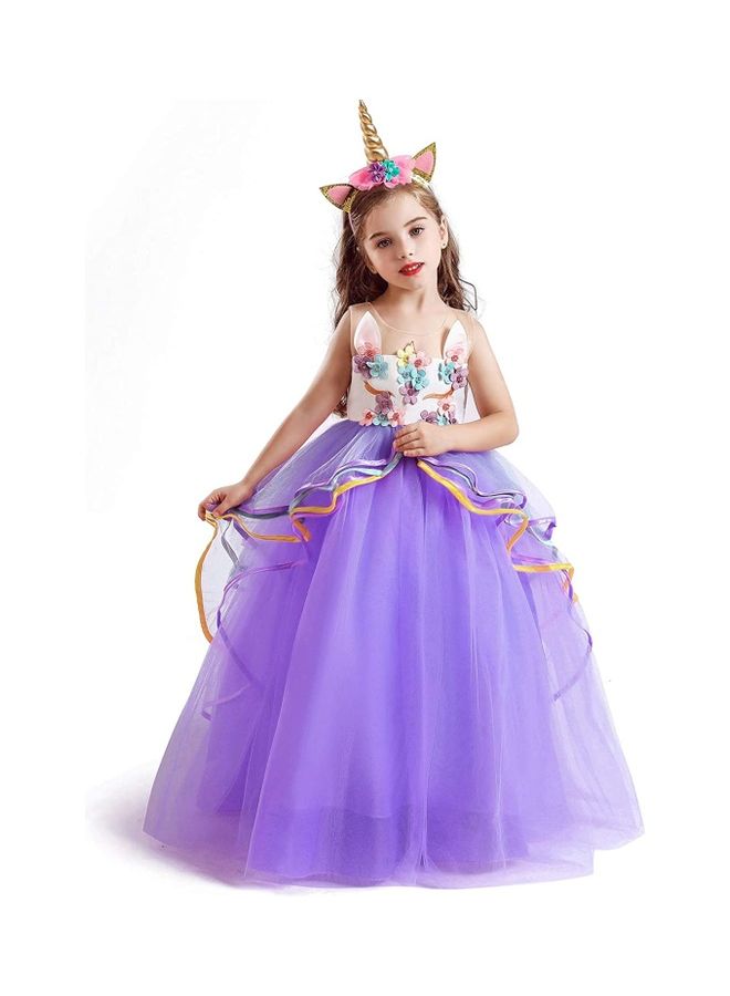 NIBEMINENT Princess Party Dress With Headband 150cm - Image 1