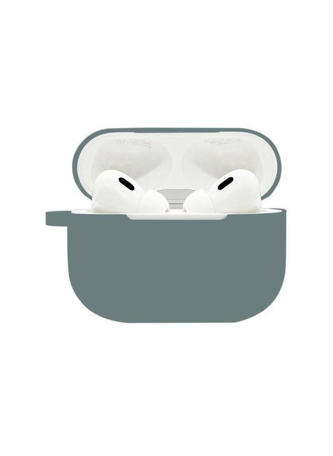 Generic - Suitable For Airpods Pro2 Protective Case Silicone Airpods4 Apple Wireless Bluetooth Headset Case-Color:Dark Gray (with Hanging Ears 1.2mm)-Applicable Models:Airpods Pearlescent Bag Packaging - Image 1