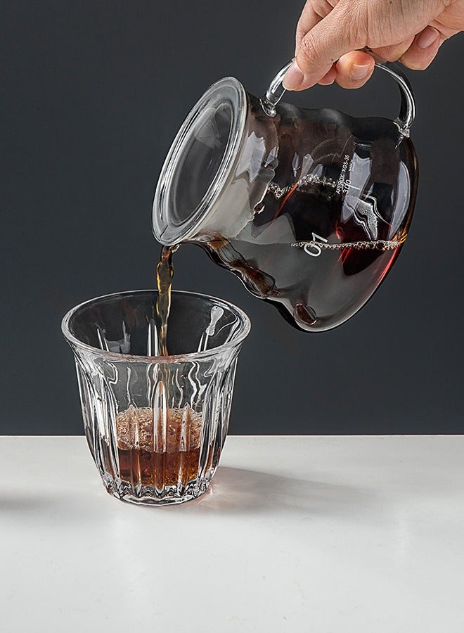 choxila v60 Pour Over Coffee Maker Set 360ml or 600mL Coffee Server With Glass Coffee Dripper 2 IN 1 Hand Drip Coffee Set Home Or Office - Image 5